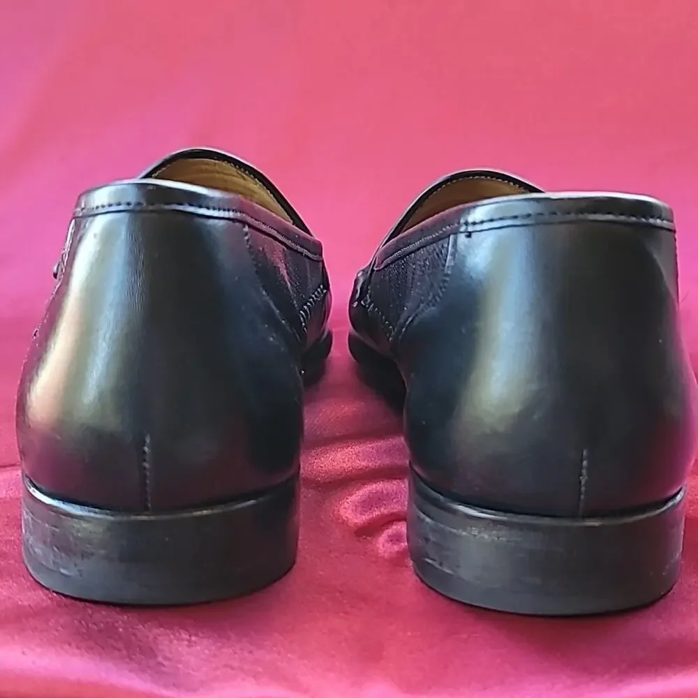 MEZLAN sz 11 LIZARD TASSEL LOAFER black excellent condition ORIG $575